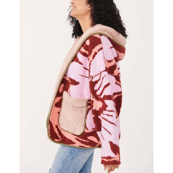 🎉LAST CHANCE🎉 NWT Free People Winter Chill Reversible Cardi / Orchid Rose - Picture 2 of 7